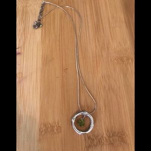 Peridot Sterling Circle of Life Pendant Necklace